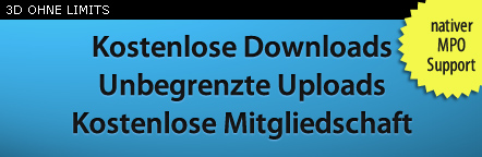 3D Ohne Limits: Kostenlose Downloads - Unbegrenzte Uploads - Kostenlose Mitgliedschaft - Nativer MPO Support